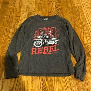 Wes and Willy Boy’s Grey Rebel Long Sleeve Tee Size 6